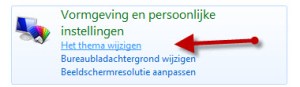 vormgeving – thema wijzigen