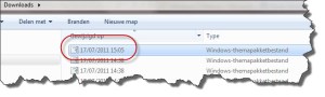 inhoud van de download map